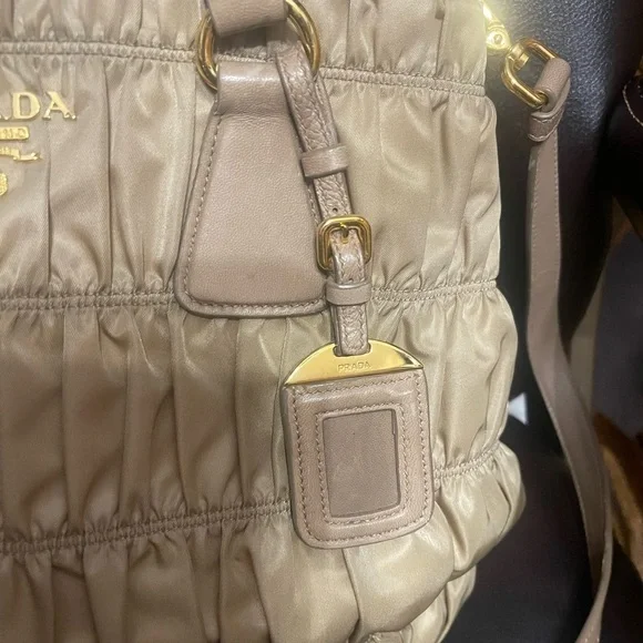 Prada Tessuto Ruched Shoulder Bag - Picture 3 of 9